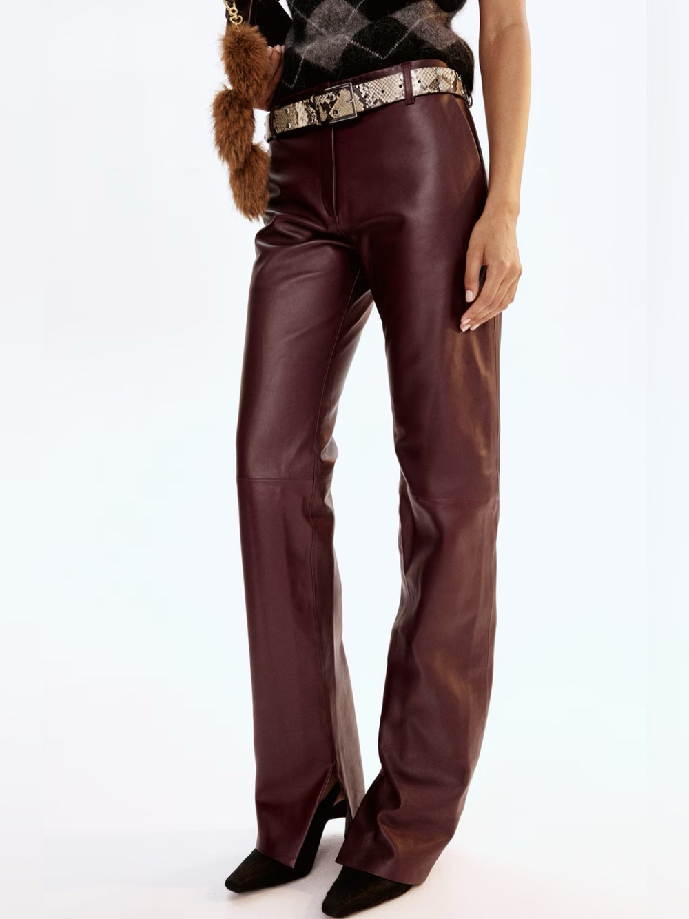 H&M Premium Selection SHEEPSKIN LEATHER PANTS